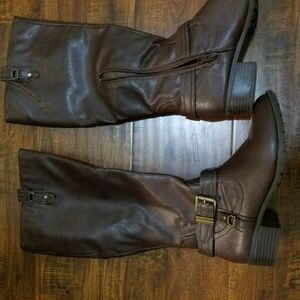 Rampage brown tall boots size 7 M